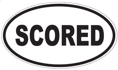 SCORED - Oval Sticker