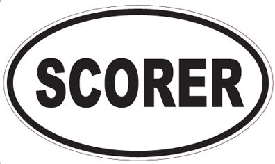 SCORER - Oval Sticker