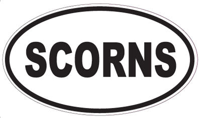 SCORNS - Oval Sticker
