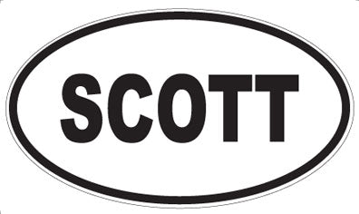 SCOTT - Oval Sticker
