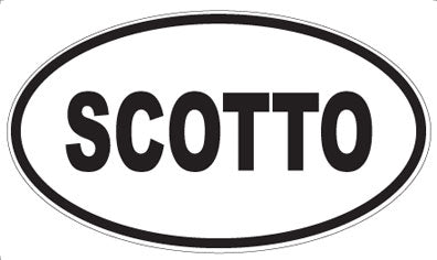 SCOTTO - Oval Sticker