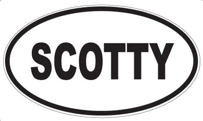 SCOTTY - Oval Magnet