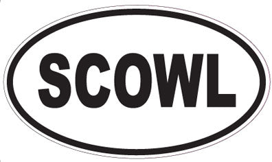 SCOWL - Oval Sticker