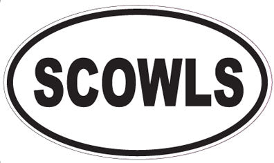 SCOWLS - Oval Sticker