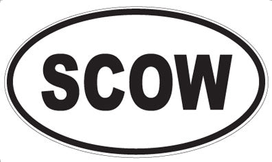 SCOW - Oval Magnet