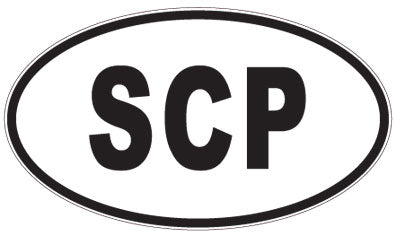 SCP - 3 Letter Initials Oval Sticker