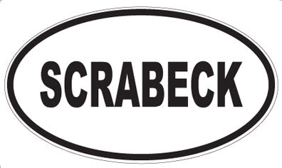 SCRABECK - Oval Sticker
