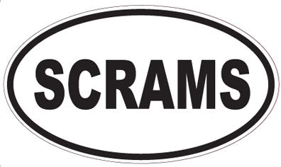 SCRAMS - Oval Sticker