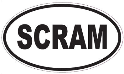 SCRAM - Oval Magnet