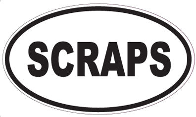 SCRAPS - Oval Sticker