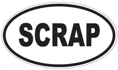 SCRAP - Oval Magnet