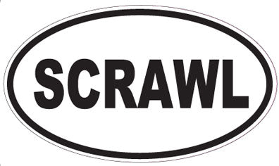SCRAWL - Oval Sticker