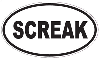 SCREAK - Oval Sticker