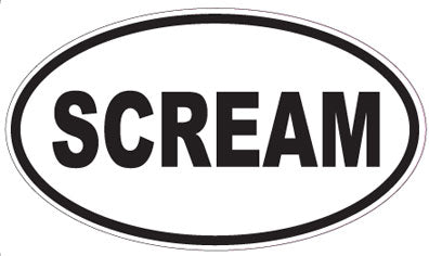 SCREAM - Oval Sticker