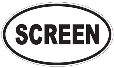 SCREEN - Oval Sticker