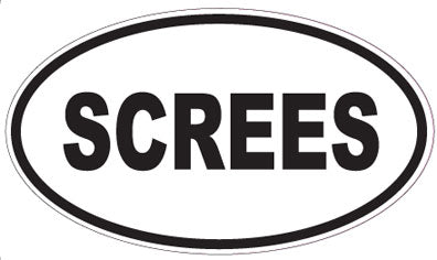 SCREES - Oval Sticker