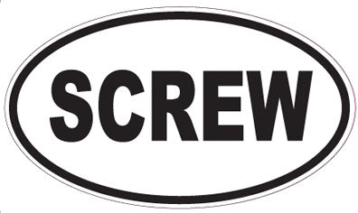 SCREW - Oval Sticker