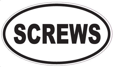 SCREWS - Oval Sticker