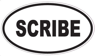 SCRIBE - Oval Sticker