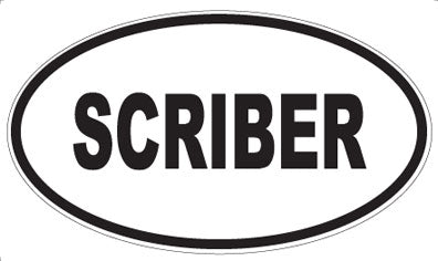 SCRIBER - Oval Sticker