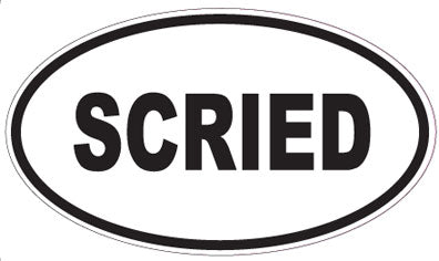 SCRIED - Oval Sticker