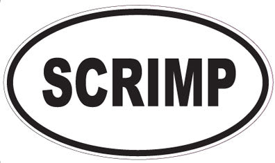 SCRIMP - Oval Sticker
