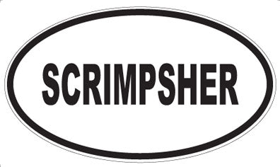 SCRIMPSHER - Oval Magnet