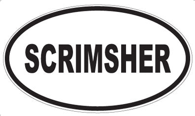 SCRIMSHER - Oval Magnet