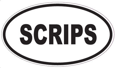 SCRIPS - Oval Sticker