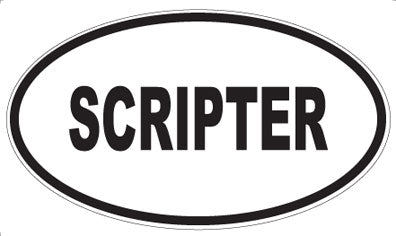 SCRIPTER - Oval Sticker