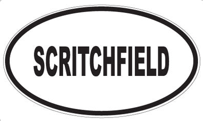 SCRITCHFIELD - Oval Sticker