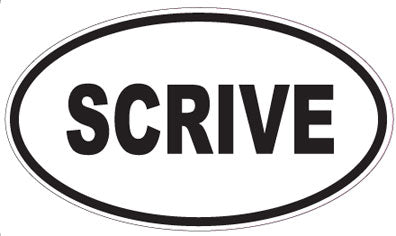SCRIVE - Oval Sticker