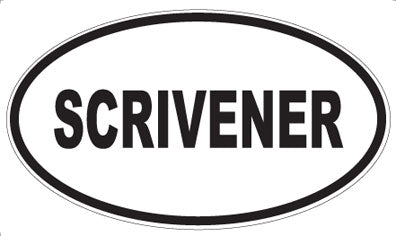 SCRIVENER - Oval Sticker