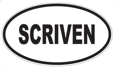 SCRIVEN - Oval Magnet