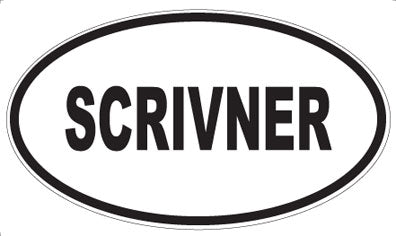 SCRIVNER - Oval Sticker