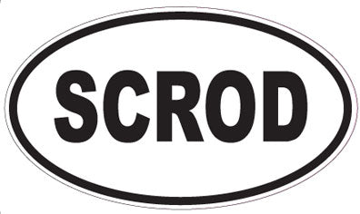 SCROD - Oval Sticker