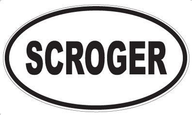 SCROGER - Oval Sticker