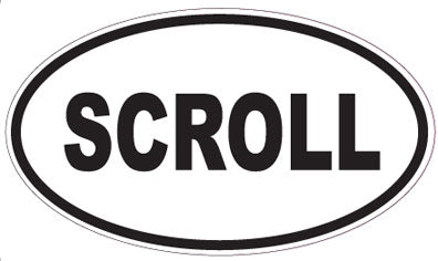 SCROLL - Oval Sticker
