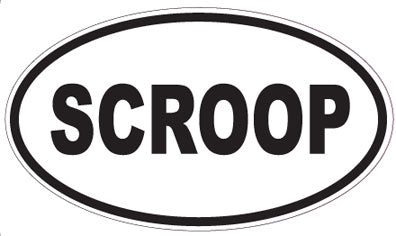 SCROOP - Oval Sticker