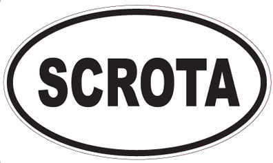 SCROTA - Oval Sticker