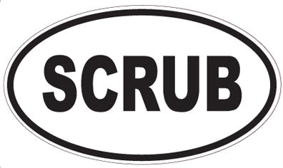 SCRUB - Oval Sticker