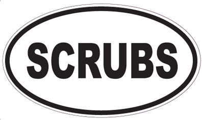 SCRUBS - Oval Sticker