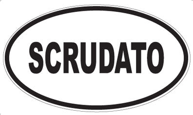SCRUDATO - Oval Sticker