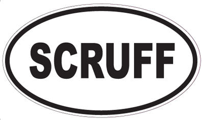 SCRUFF - Oval Sticker
