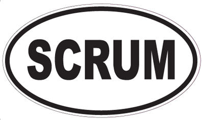 SCRUM - Oval Magnet