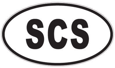 SCS - 3 Letter Initials Oval Sticker