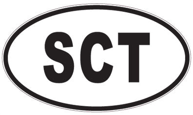 SCT - 3 Letter Initials Oval Sticker