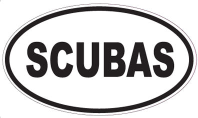 SCUBAS - Oval Sticker