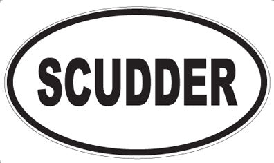 SCUDDER - Oval Sticker