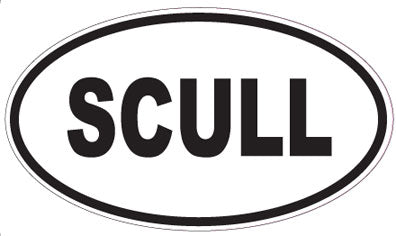 SCULL - Oval Sticker